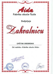 Zahvalnica od Aide