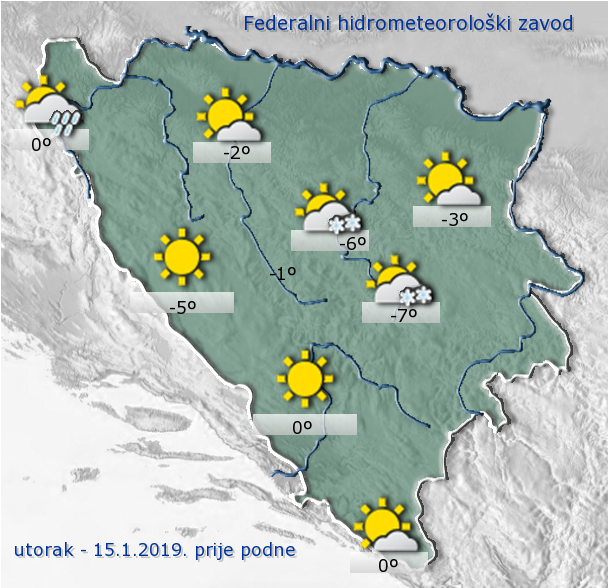 U BiH danas hladno i pretežno oblačno vrijeme 1 15.1.