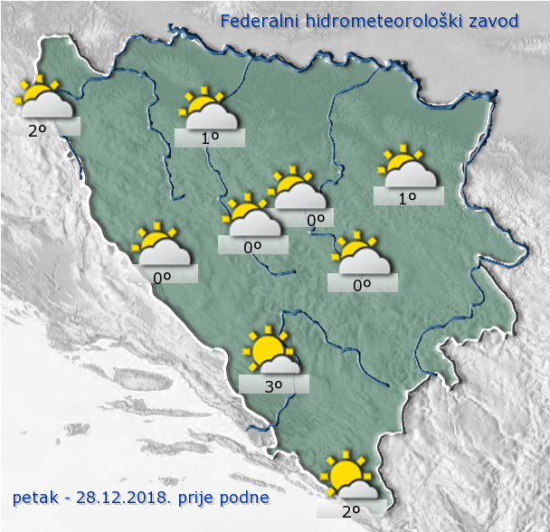 U popodnevnim satima se očekuje naoblačenje 1 28.12.