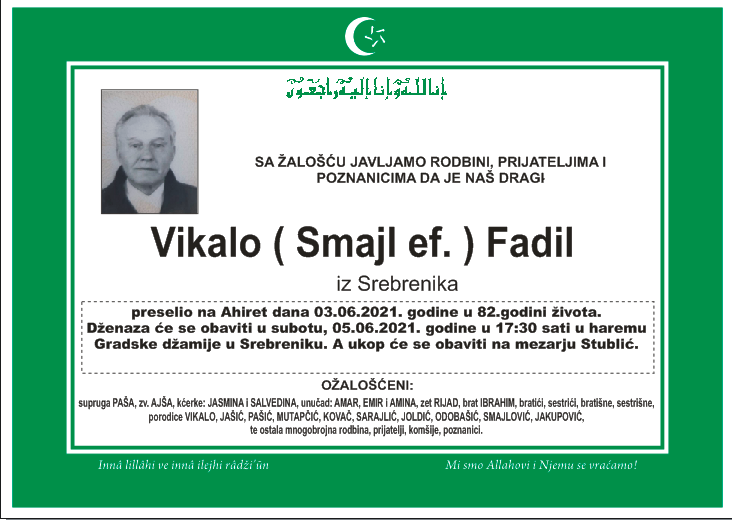 Preminuo Fadil Vikalo - Prvi komandant ratnog Štaba općine Srebrenik 1 IMG b17dcdfadb3a2411e4c62f679f3f3d04 V 1