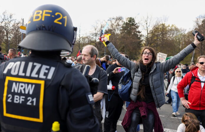 Protest against COVID-19 restrictions in Berlin